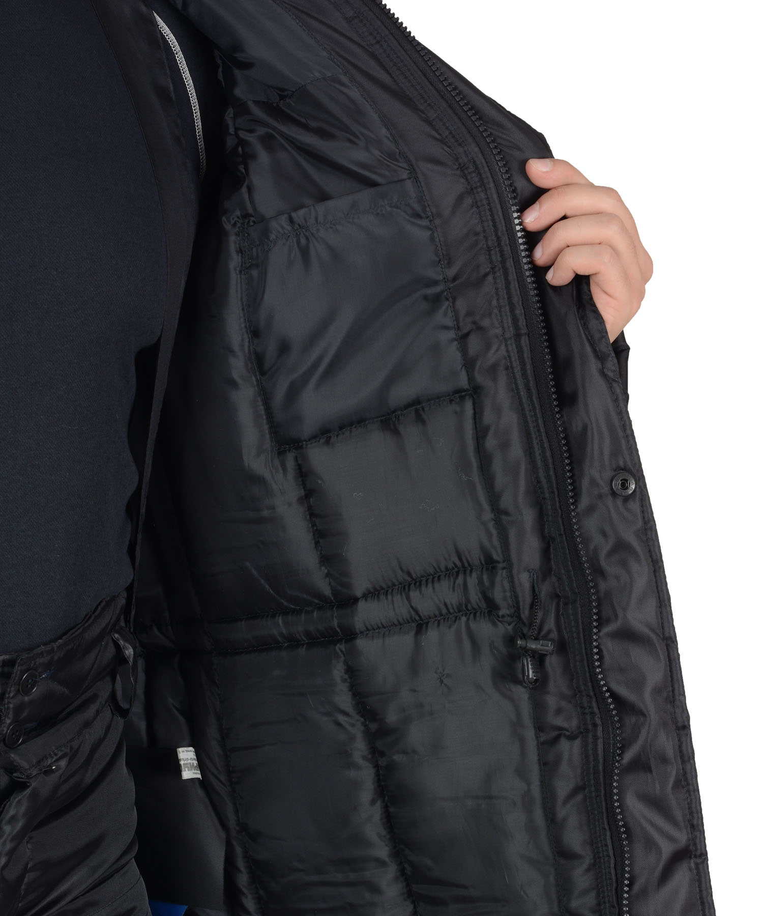 Костюм СПЕЦМОНТАЖ куртка, брюки (черный с синим)