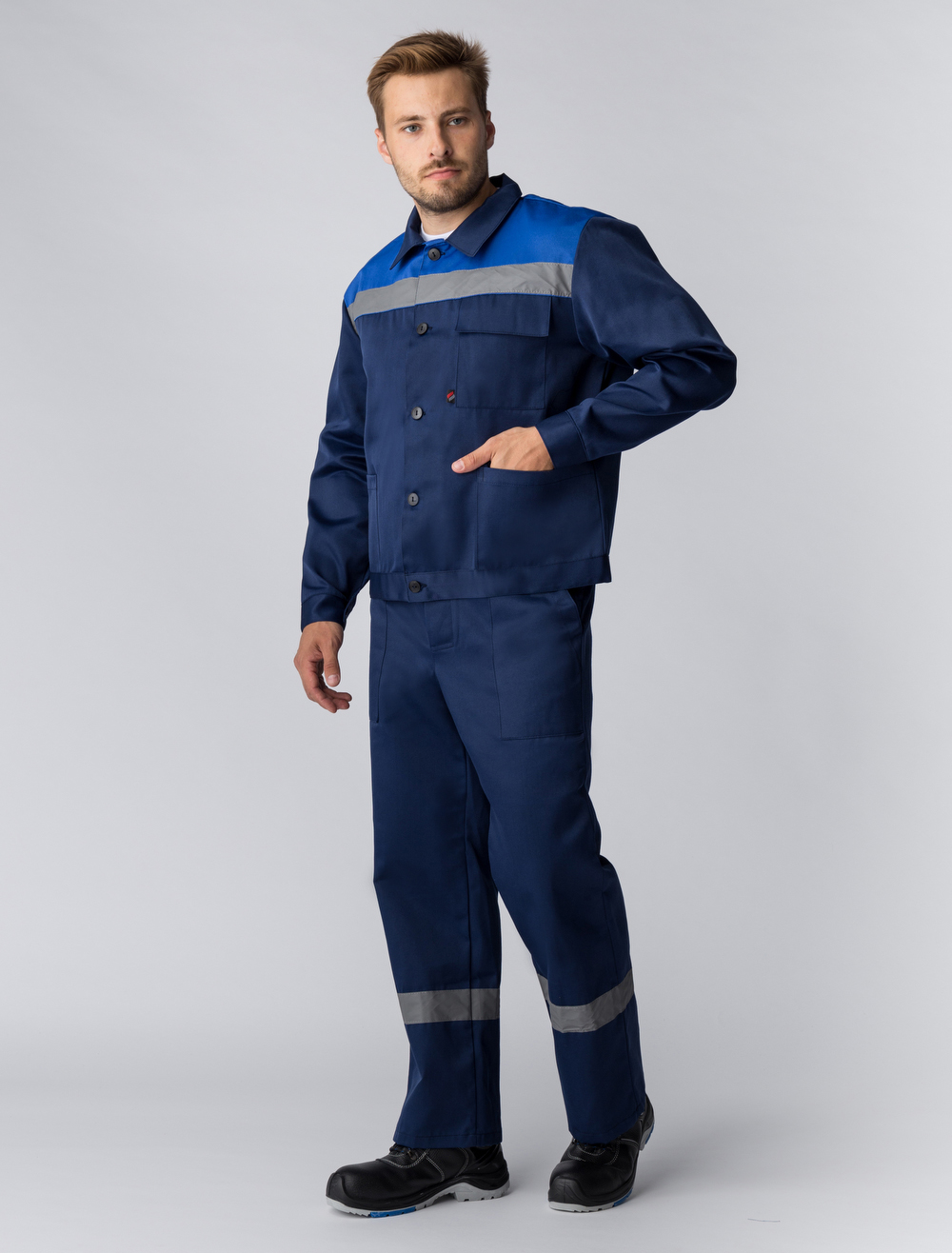 Костюм Квайл-2 СОП (тк.Смесовая,210) п/к, т.синий/васильковый