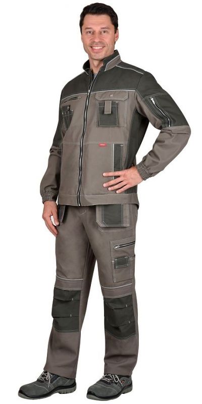 Костюм "ТОКИО-1" куртка, брюки т. песочный с хаки 100%х/б пл. 260 г/кв.м