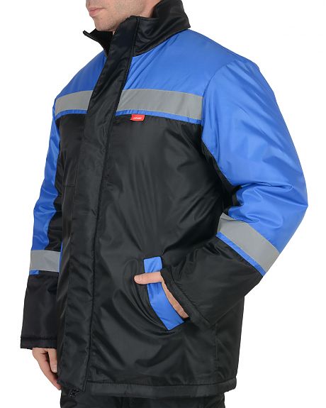 Костюм СПЕЦМОНТАЖ куртка, брюки (черный с синим)