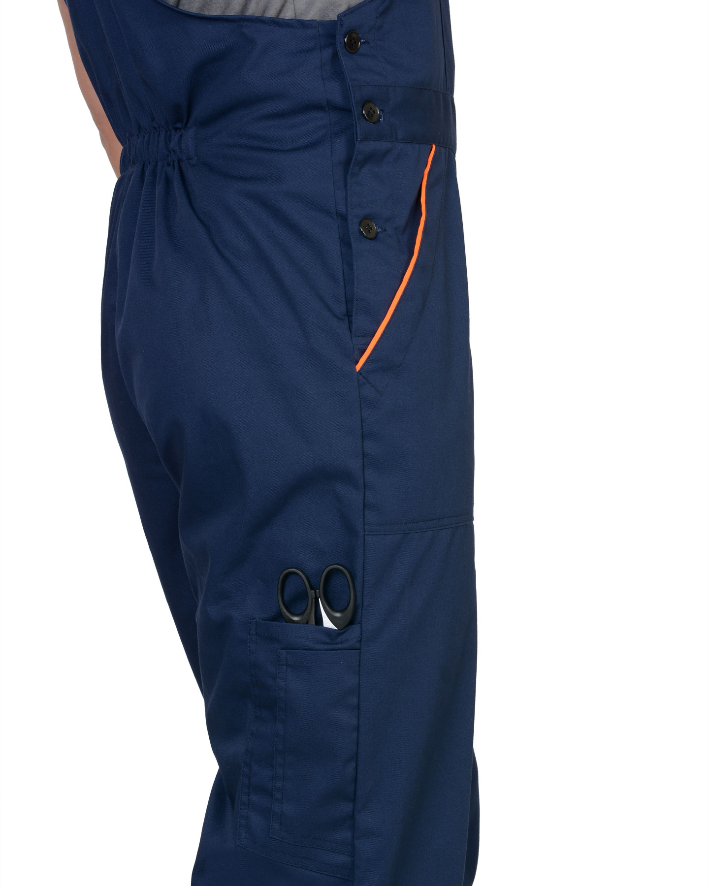 Костюм МАСТЕР: куртка, п/комб, темно-синий с оранжевым