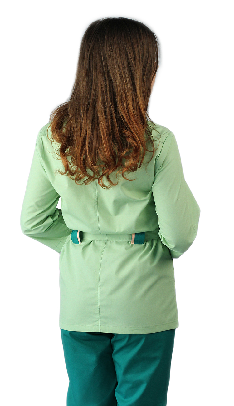 Костюм КАПЕЛЬ женский: блуза, брюки зеленый