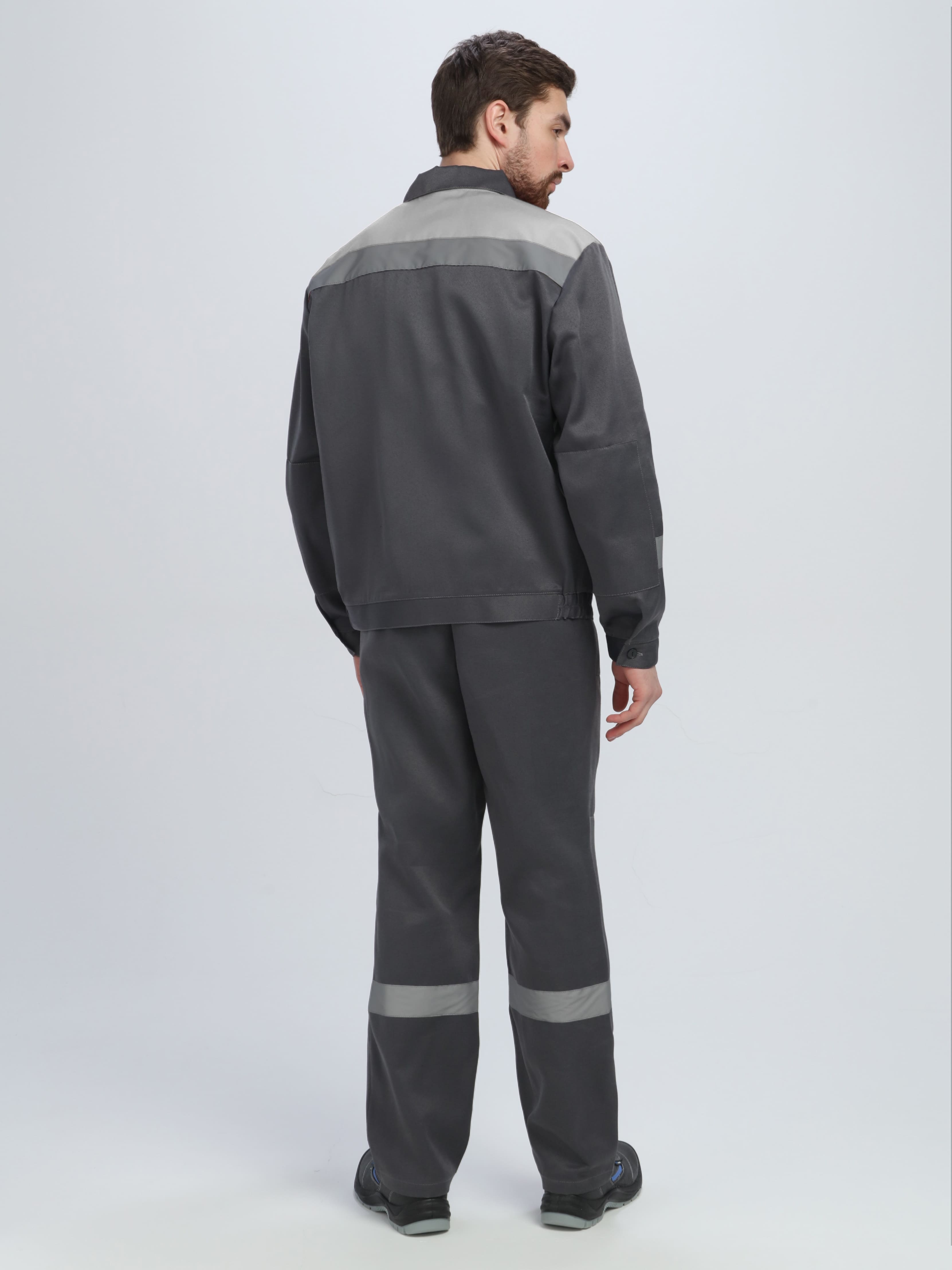 Костюм Лигор-1 СОП (тк.Смесовая,210) брюки, т.серый/св.серый