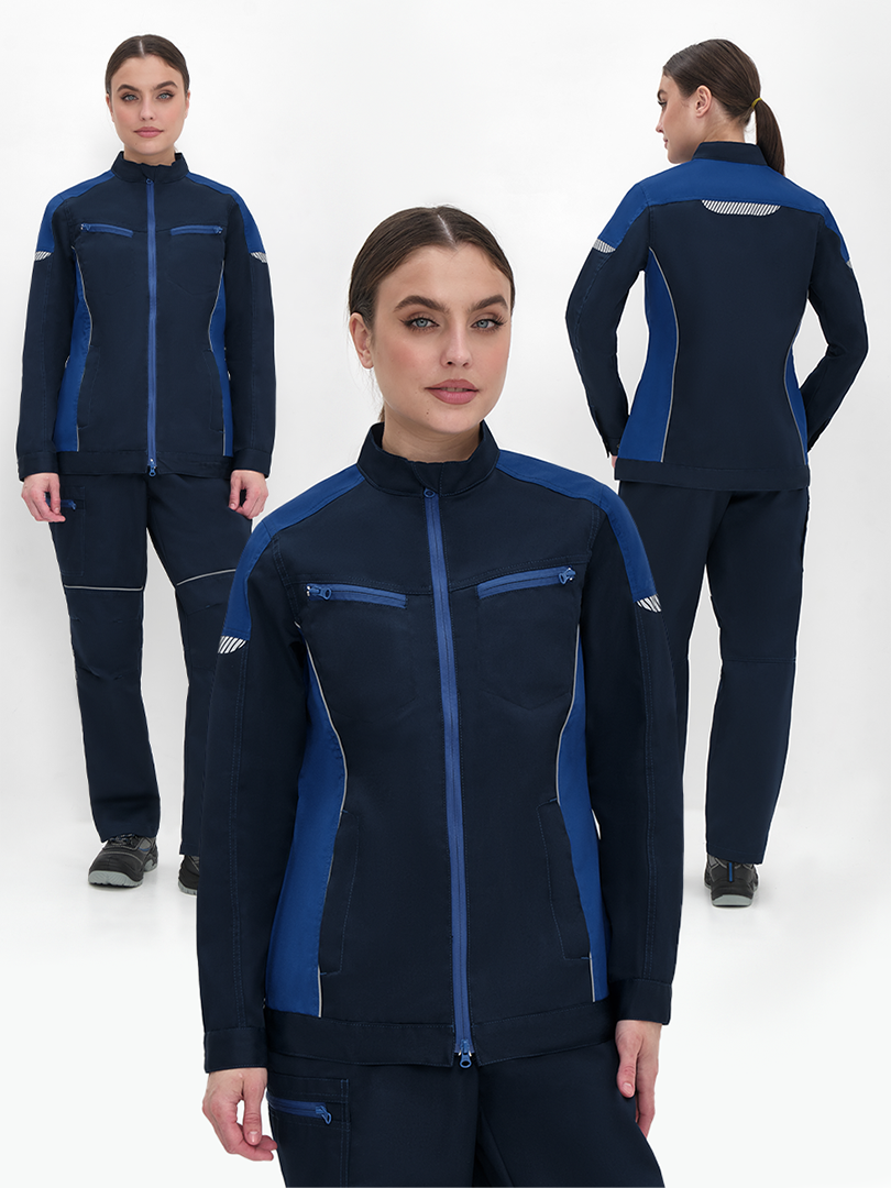 Куртка женская ProfLineSpecialist (тк.Смесовая,240), т.синий/васильковый