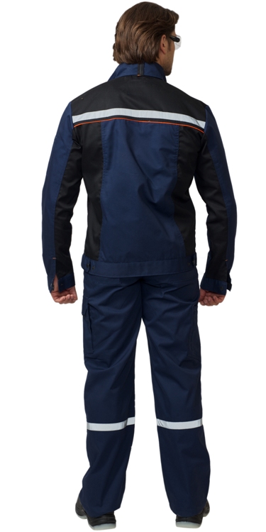 Костюм ПРАКТИК: куртка, п/комб темно-синий с черным