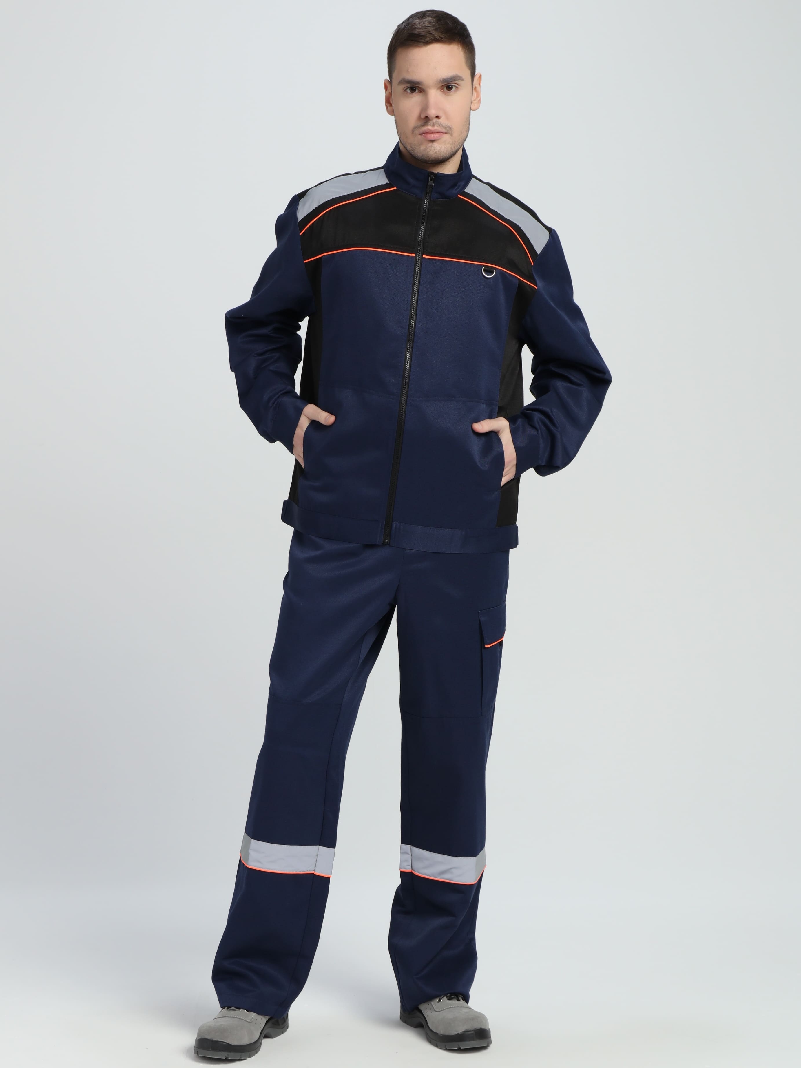 Костюм Практичный-2 СОП (тк.Смесовая,210) п/к, т.синий/черный