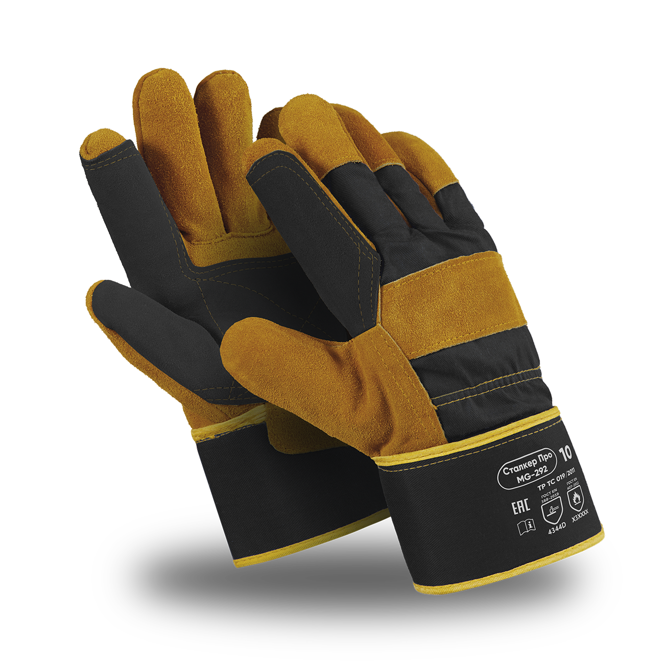 Перчатки Manipula Specialist® Сталкер Про (спилок/ткань+интерлок), SPL-72/MG-292