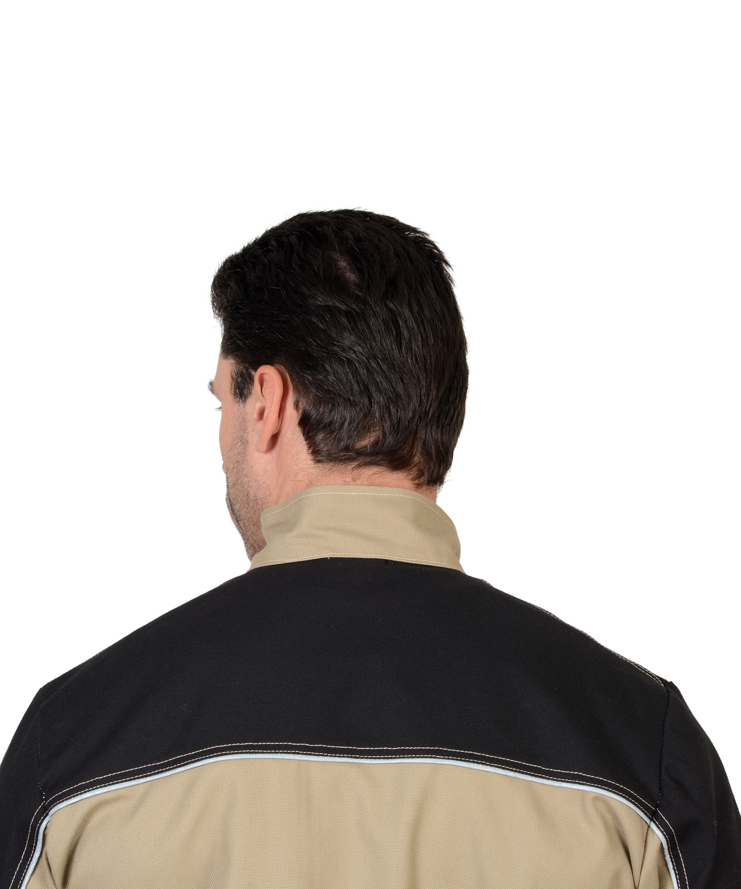 Куртка ВЕСТ-ВОРК удлиненная, бежевая с черным