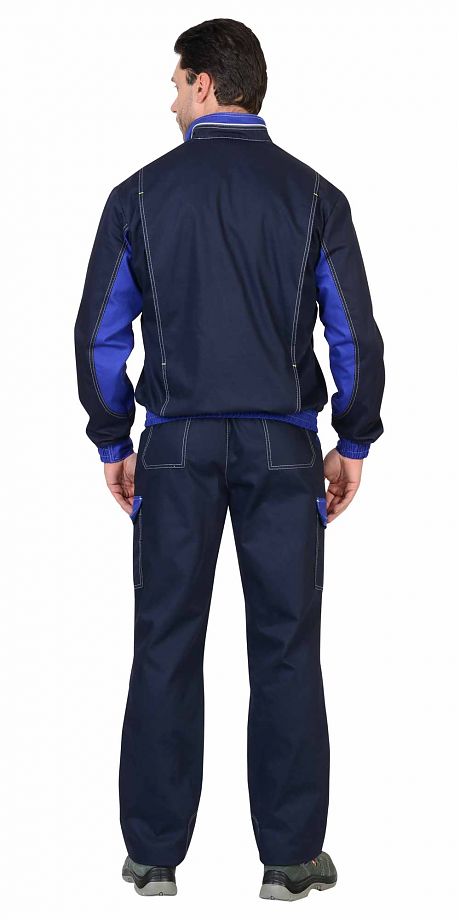 Костюм КАРАТ: куртка, брюки т.синий с васильковым