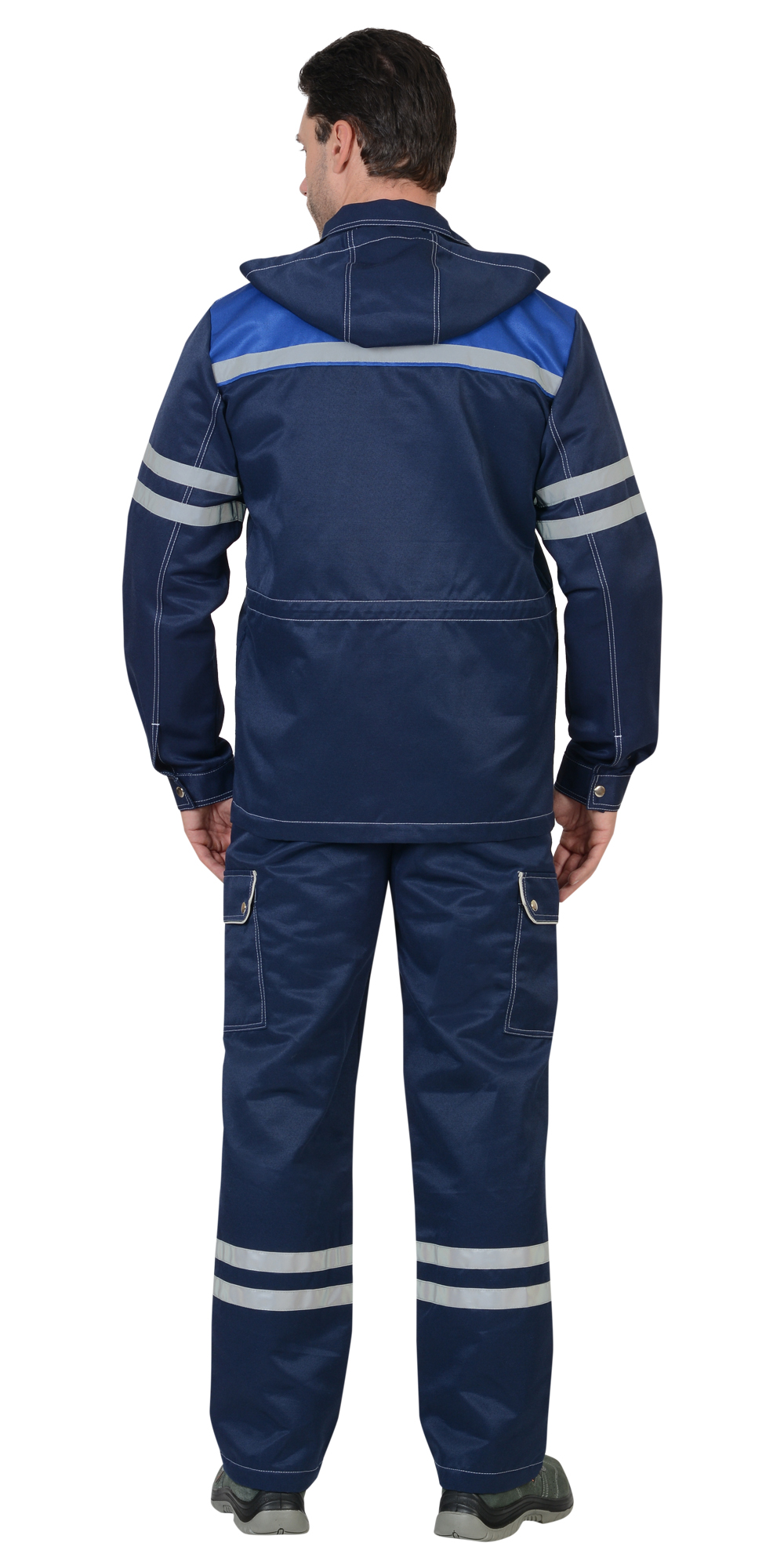 Костюм ЛИДЕР: куртка, п/комб т-синий с васильковым и молочным