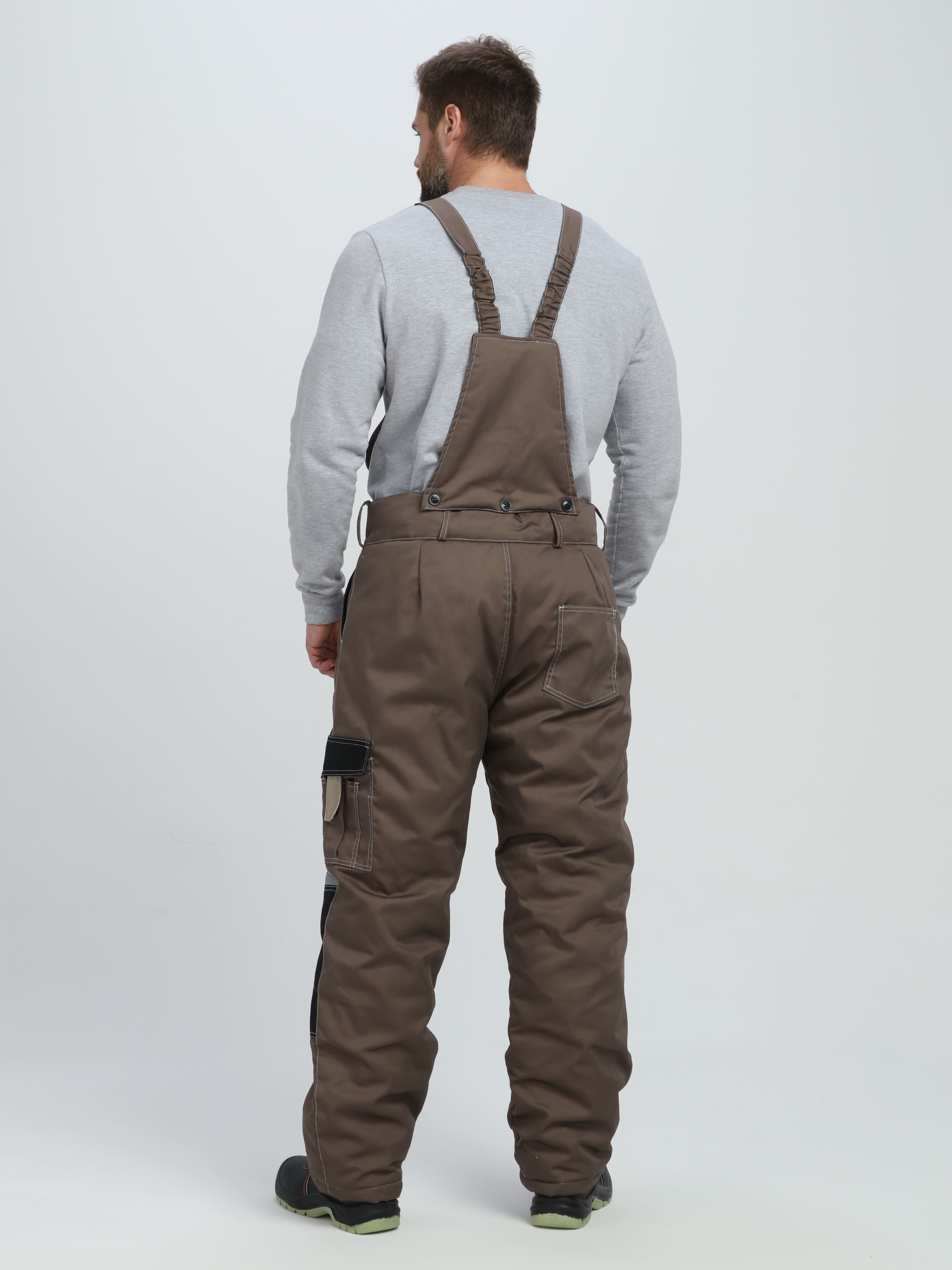 Костюм зимний Вектрон-1 (тк.Смесовая,240) брюки, коричневый/черный/бежевый