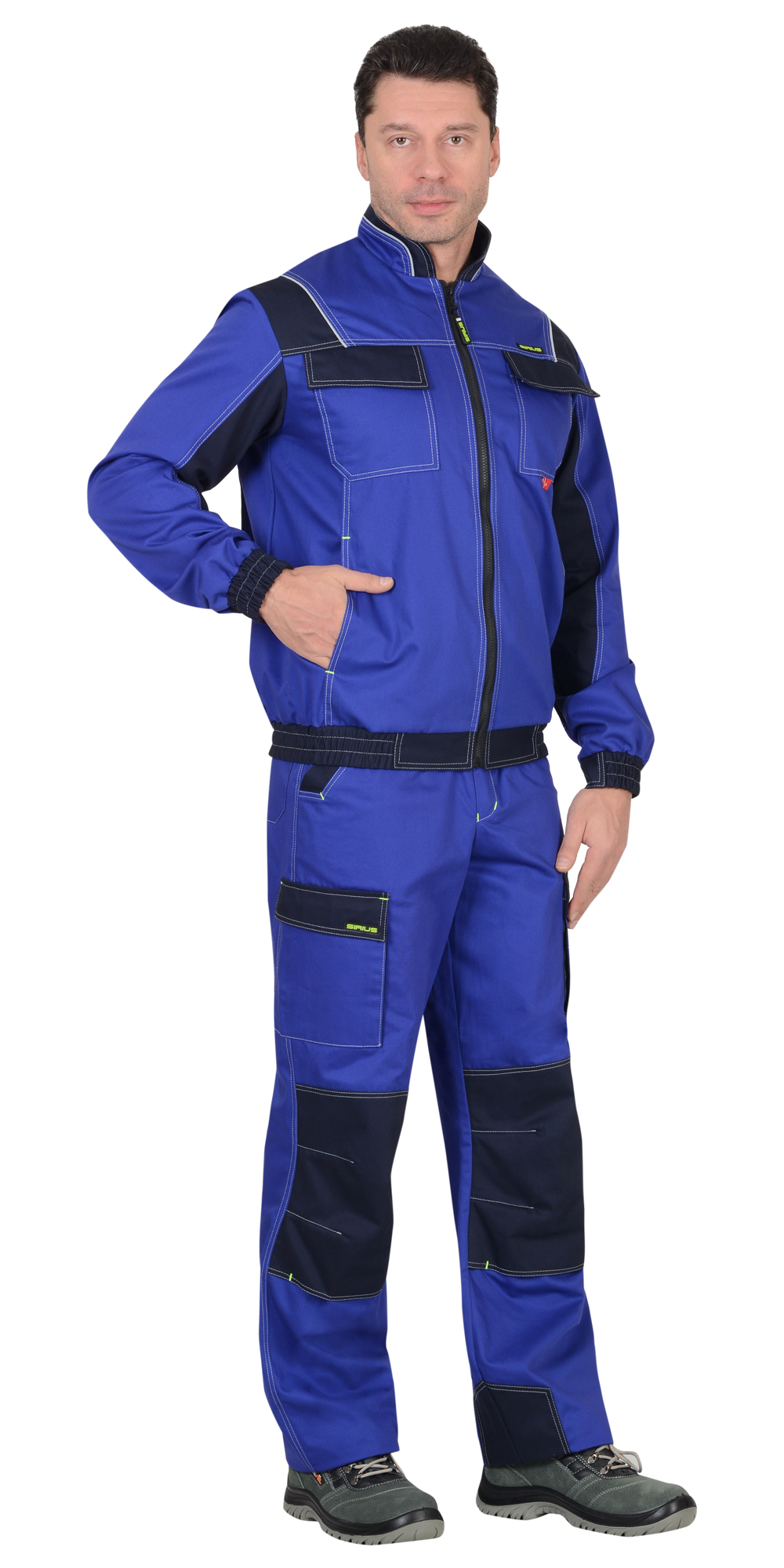 Куртка КАРАТ васильковая с темно-синим