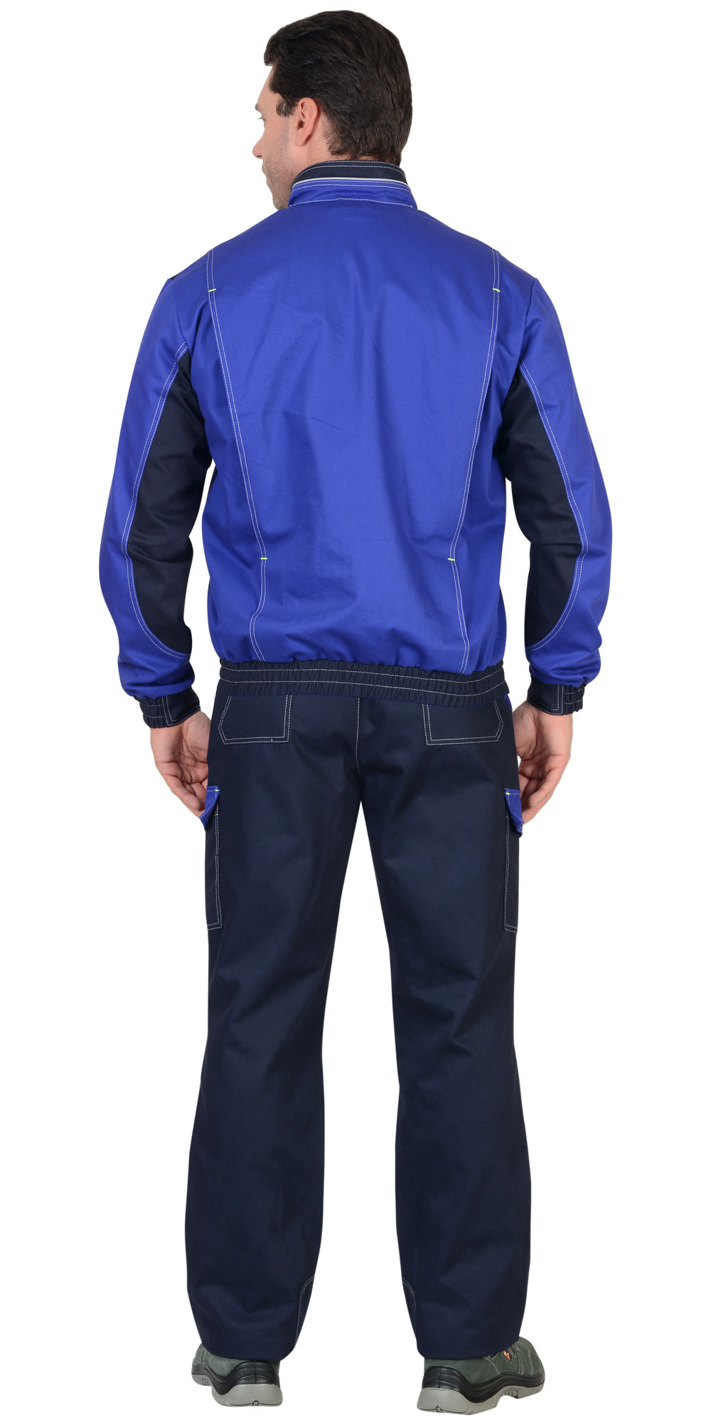 Костюм КАРАТ: куртка, брюки васильковый с т.синим