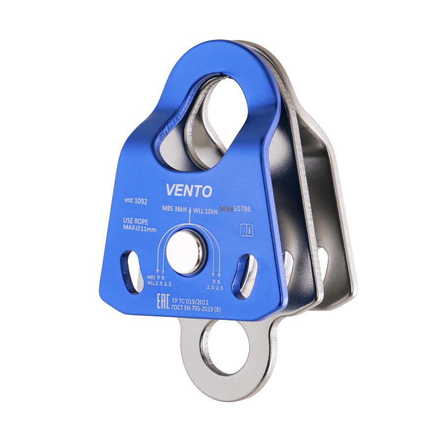 Блок-ролик VENTO™ двойной Double дюраль с подшипником, vpro 0192/vnt 1092