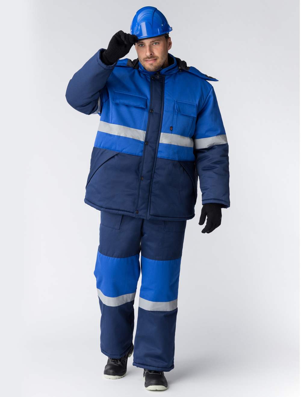 Костюм зимний Нордхард-2 СОП (тк.Смесовая,250) п/к, т.синий/васильковый