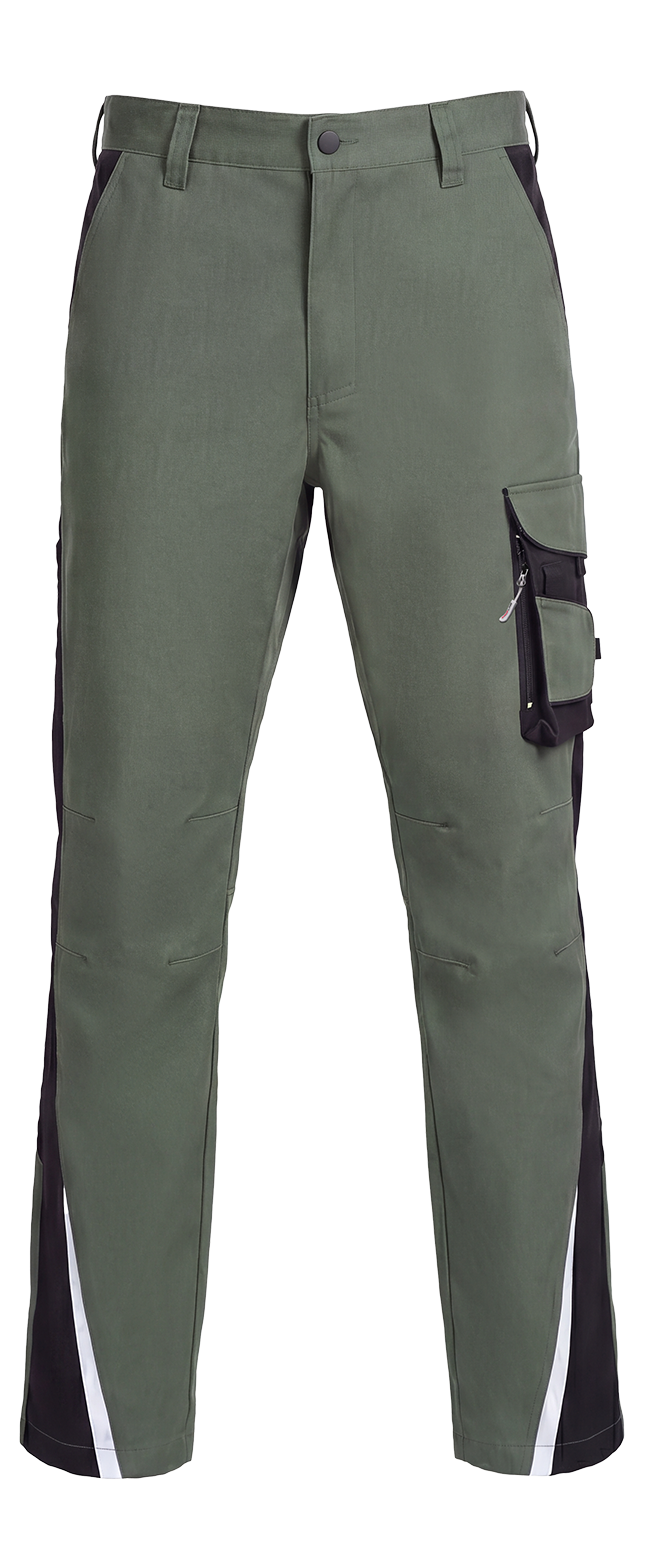 Брюки ProfLineLeader (тк.Хлопок/Спандекс,260), хаки/черный