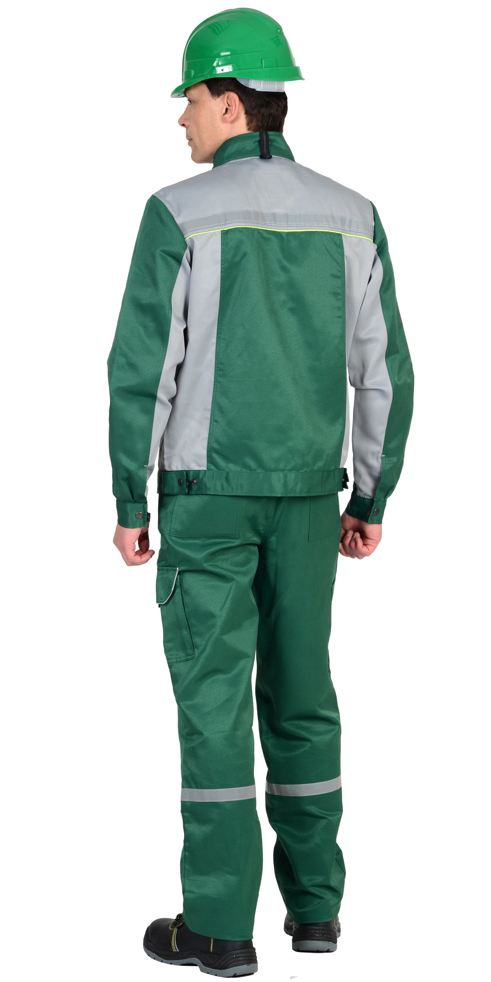 Костюм ПРАКТИК: куртка, п/комб зеленый с серым