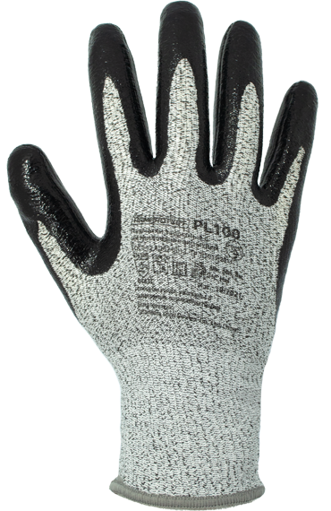 Перчатки ArmProtect противопорезные (НРРЕ+нитрил), PL100