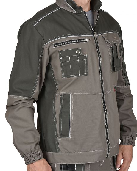 Костюм "ТОКИО-1" куртка, брюки т. песочный с хаки 100%х/б пл. 260 г/кв.м